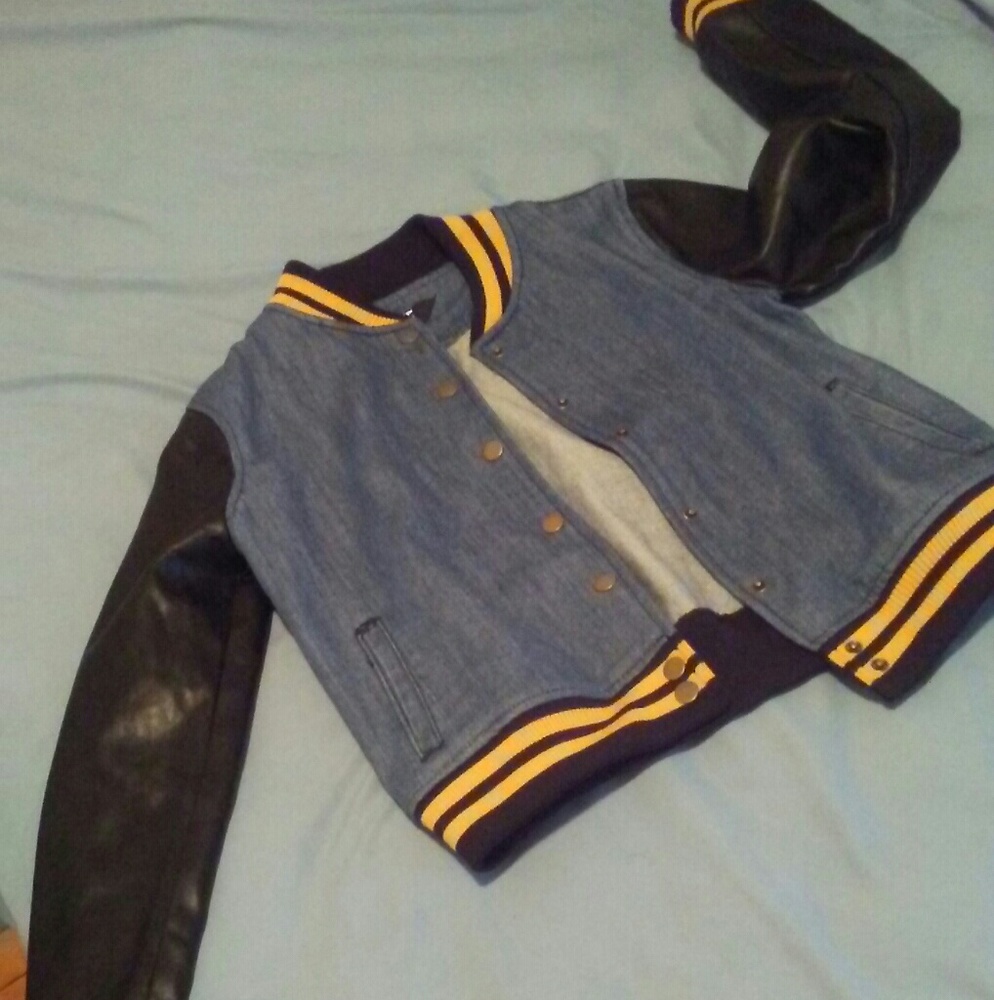 Lue Denim and leather jacket for women